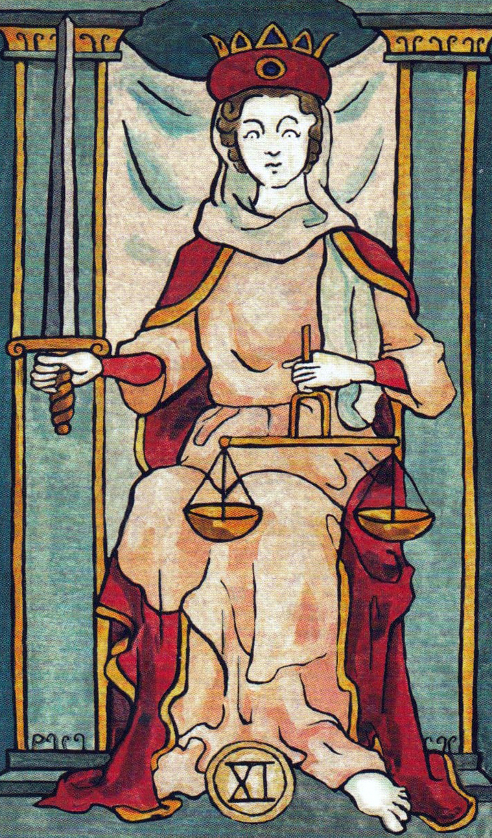 justice tarot de Marseille