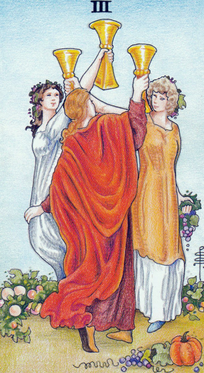 3 de coupes 3 de coupes tarot amour