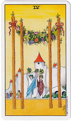 4 de batons 4 de batons tarot amour