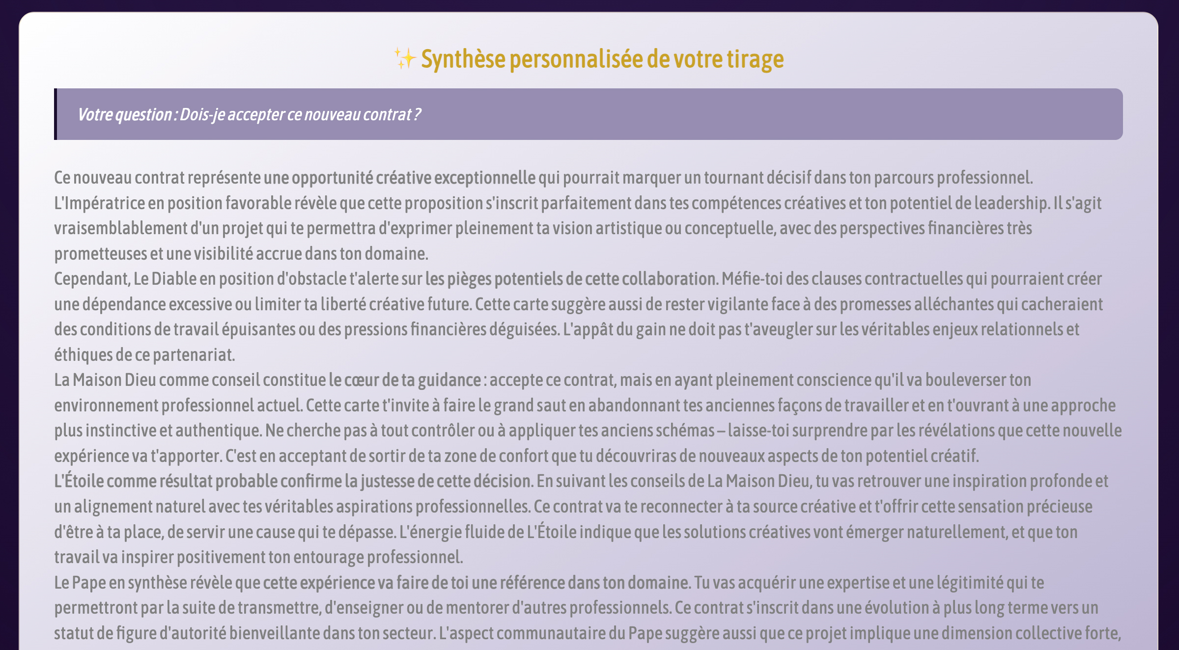 Obtenez votre synthèse