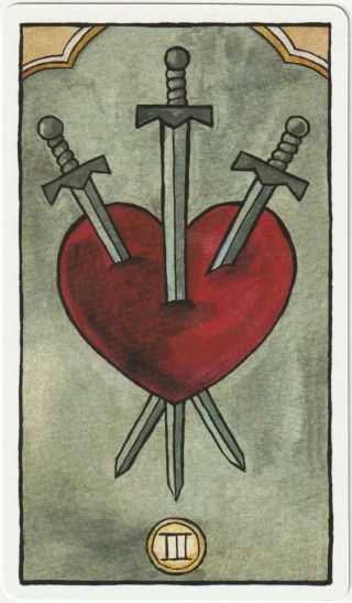 tarot psychologique 3 epees